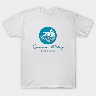 Summer holiday beach and surfing t-shirt T-Shirt